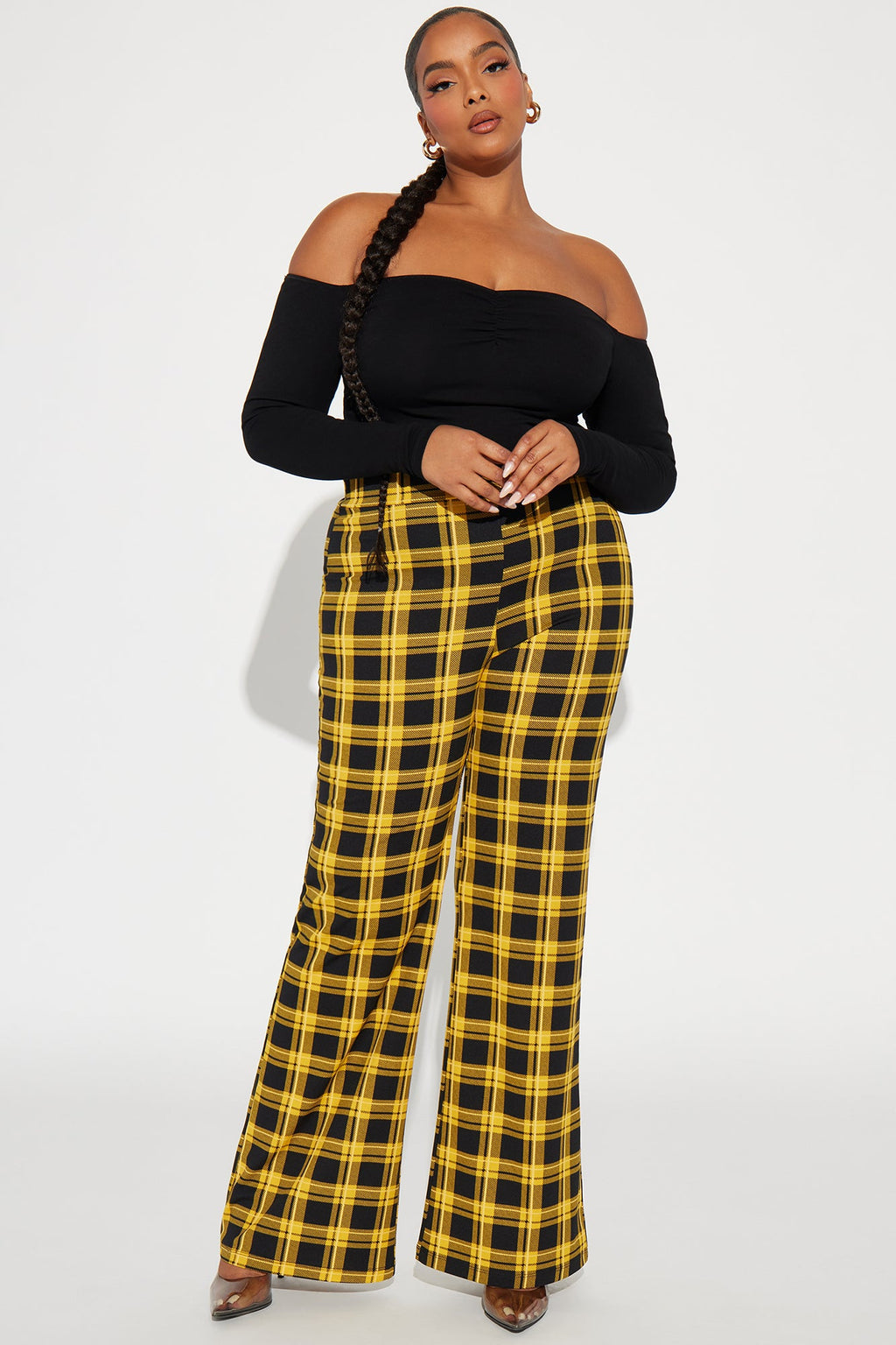 Jahia Flare Pants - Yellow/combo