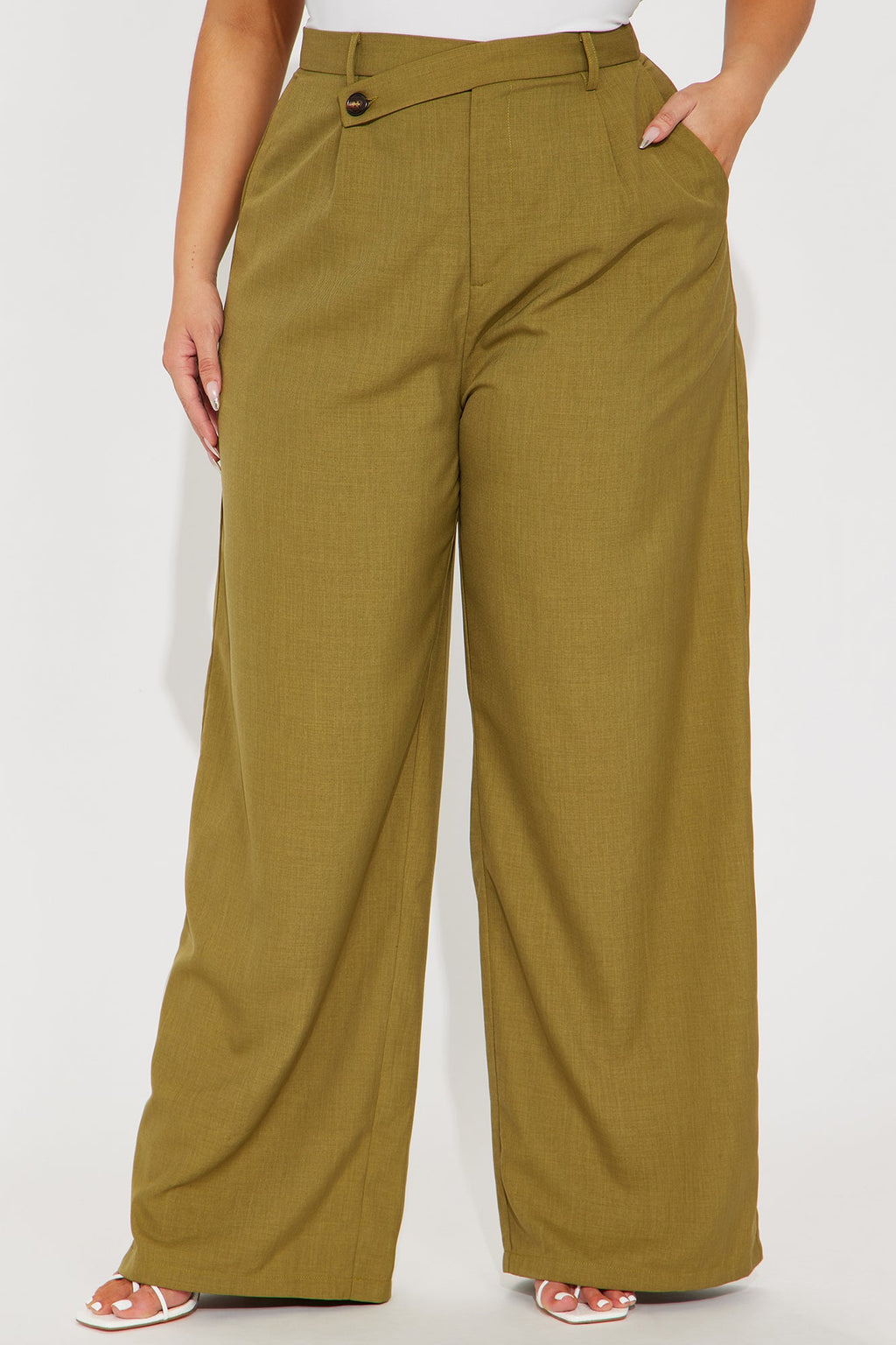 Karli Wide Leg Pant - Chartreuse