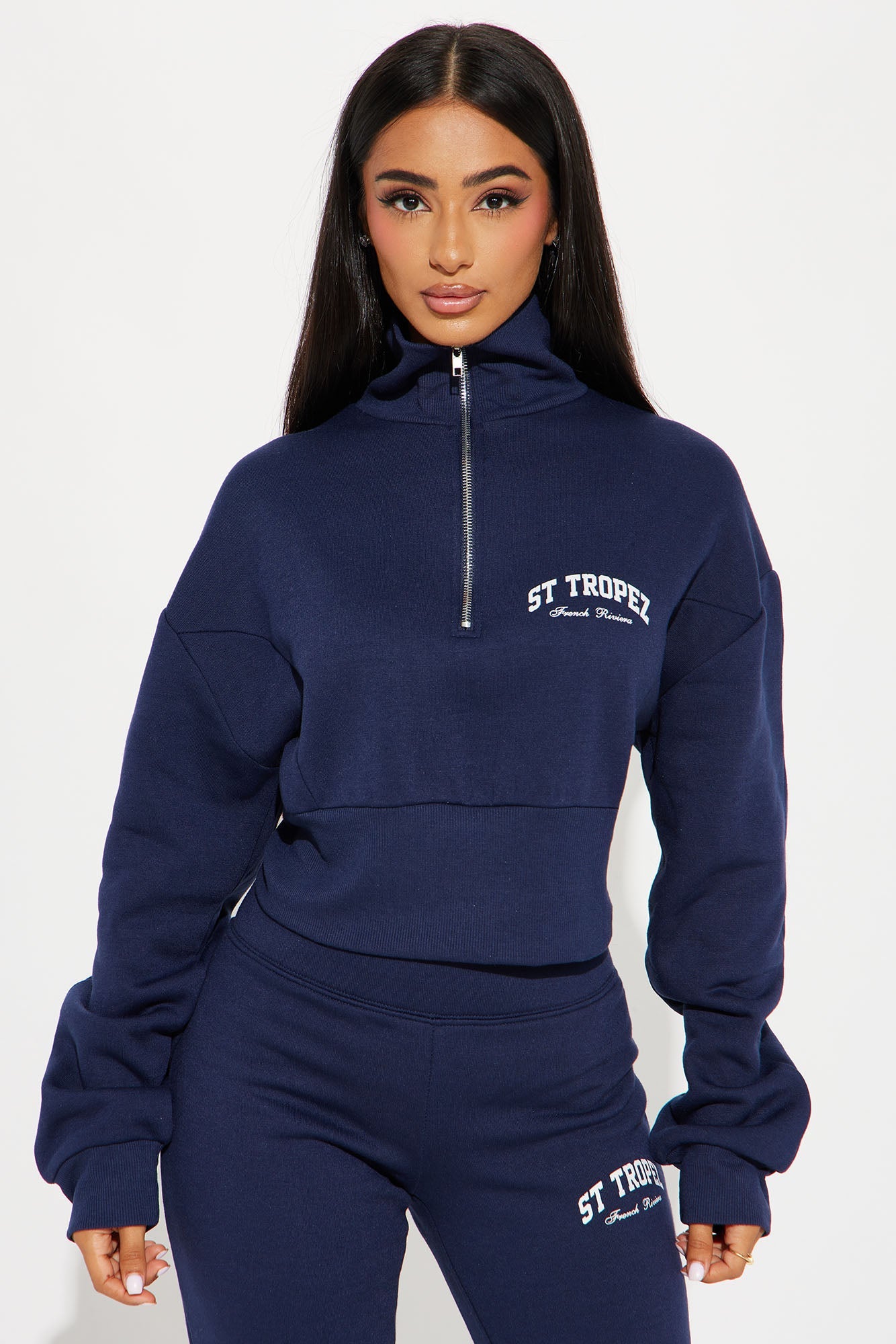 St. Tropez Polo Sweatshirt - Navy