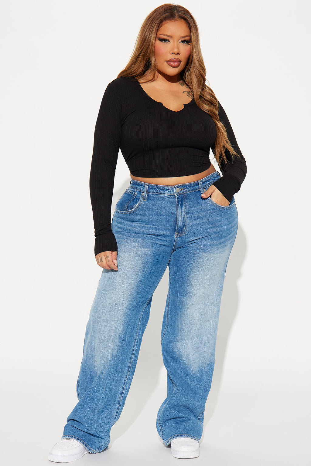 Koryn Ribbed Top - Black