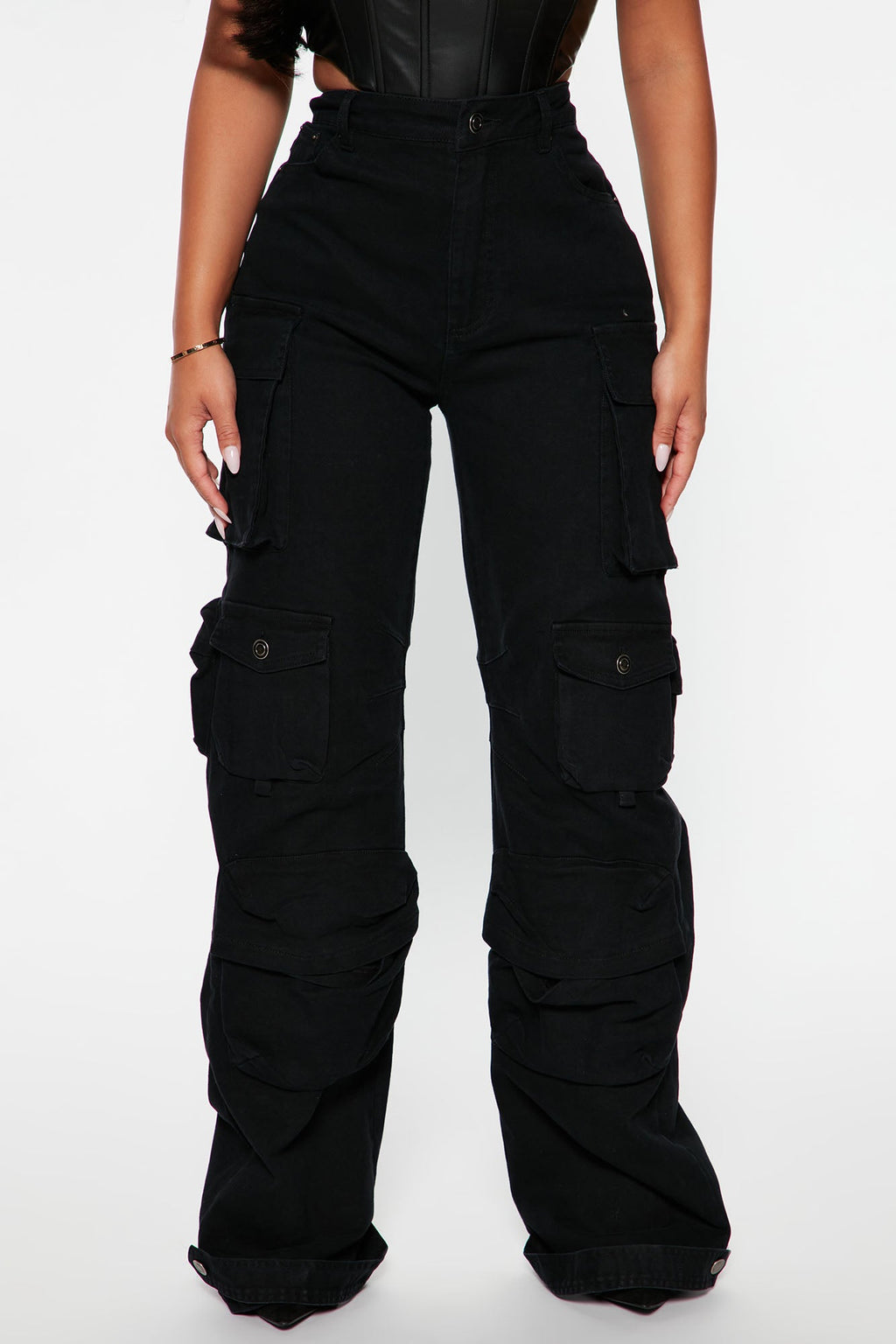 Courtney Cargo Jeans - Black