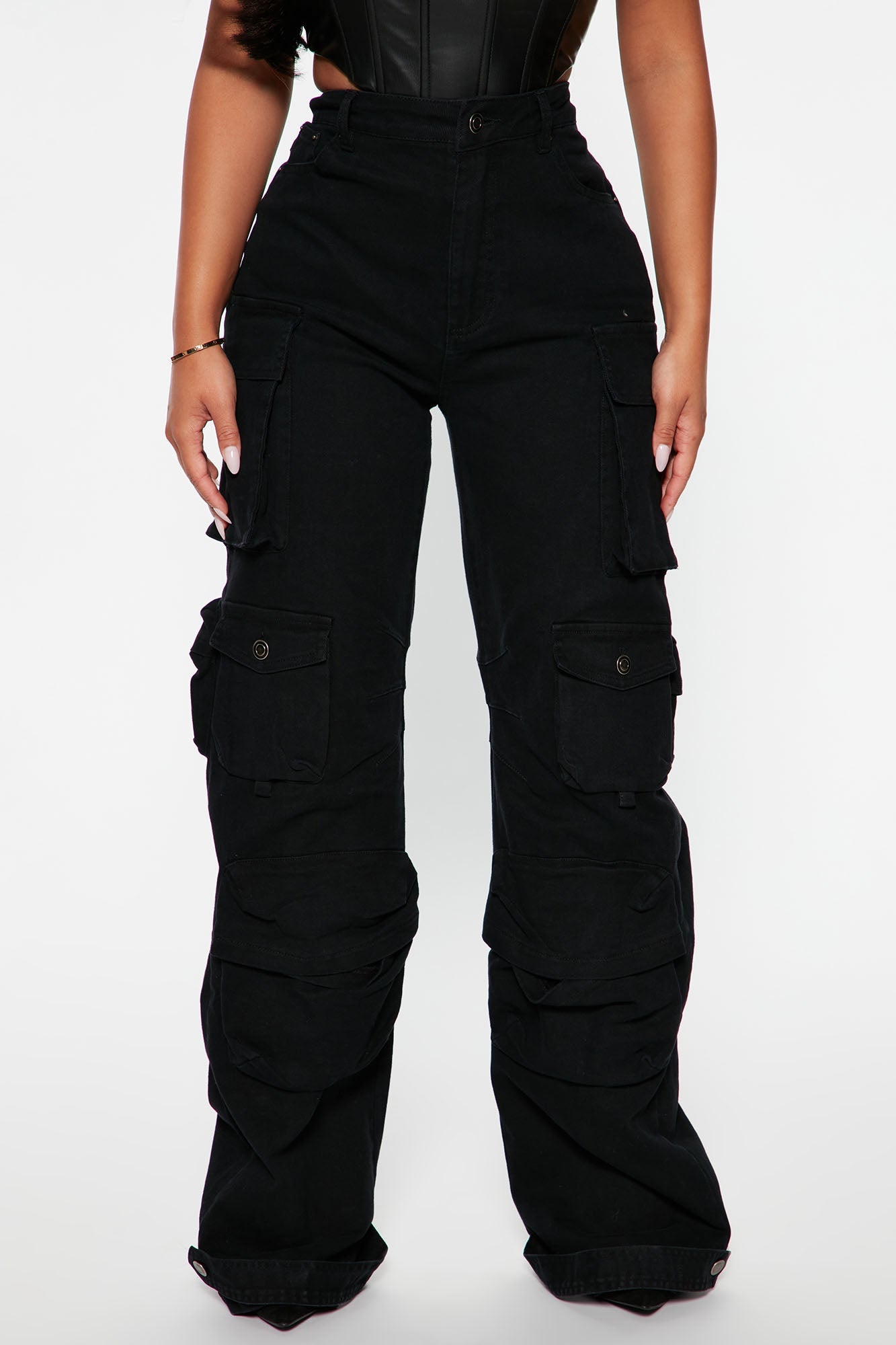 Courtney Cargo Jeans - Black