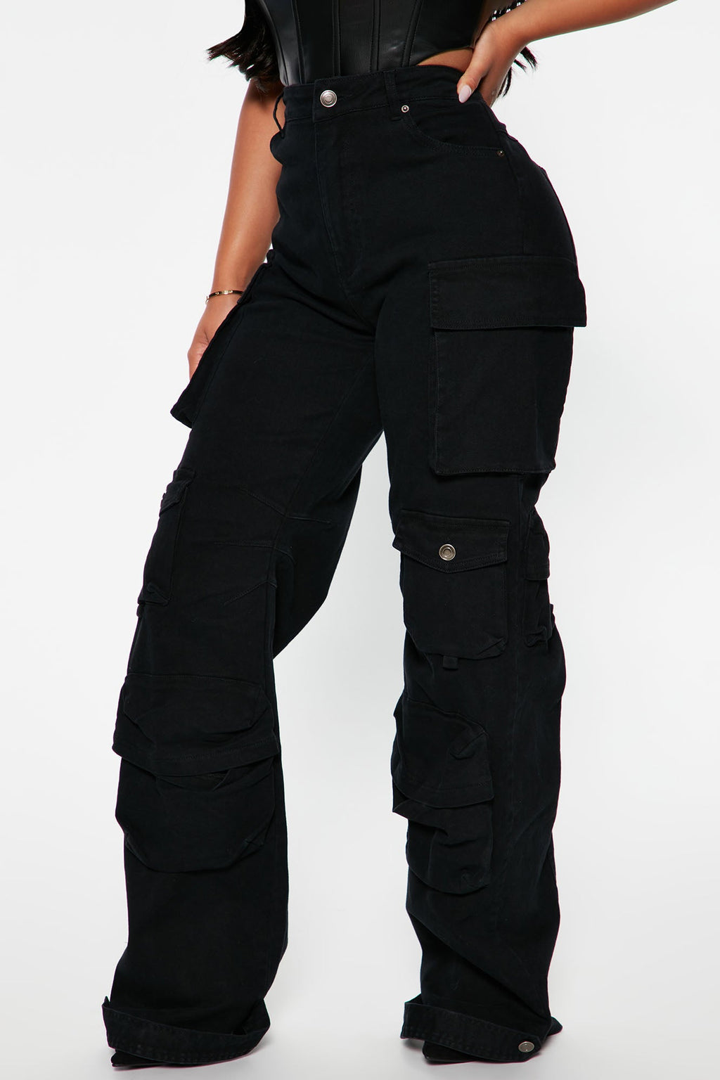 Courtney Cargo Jeans - Black
