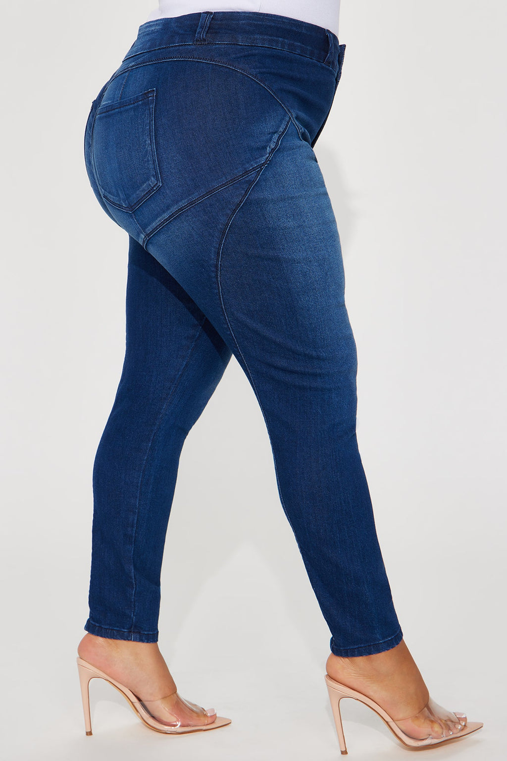 Booty So Good Moto Stretch Skinny Jeans - Dark Wash