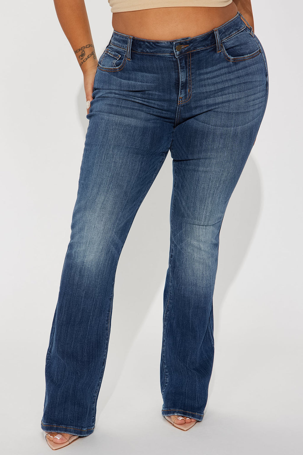 Out Of My Way Low Rise Bootcut Jean - Dark Wash