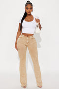 Tall Highly Motivated Stretch Bootcut Jeans - Tan