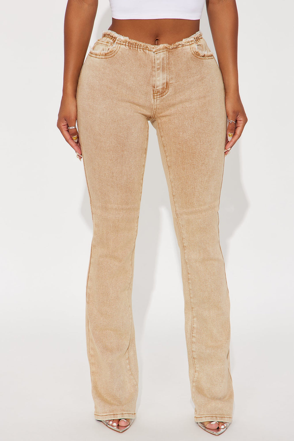 Tall Highly Motivated Stretch Bootcut Jeans - Tan