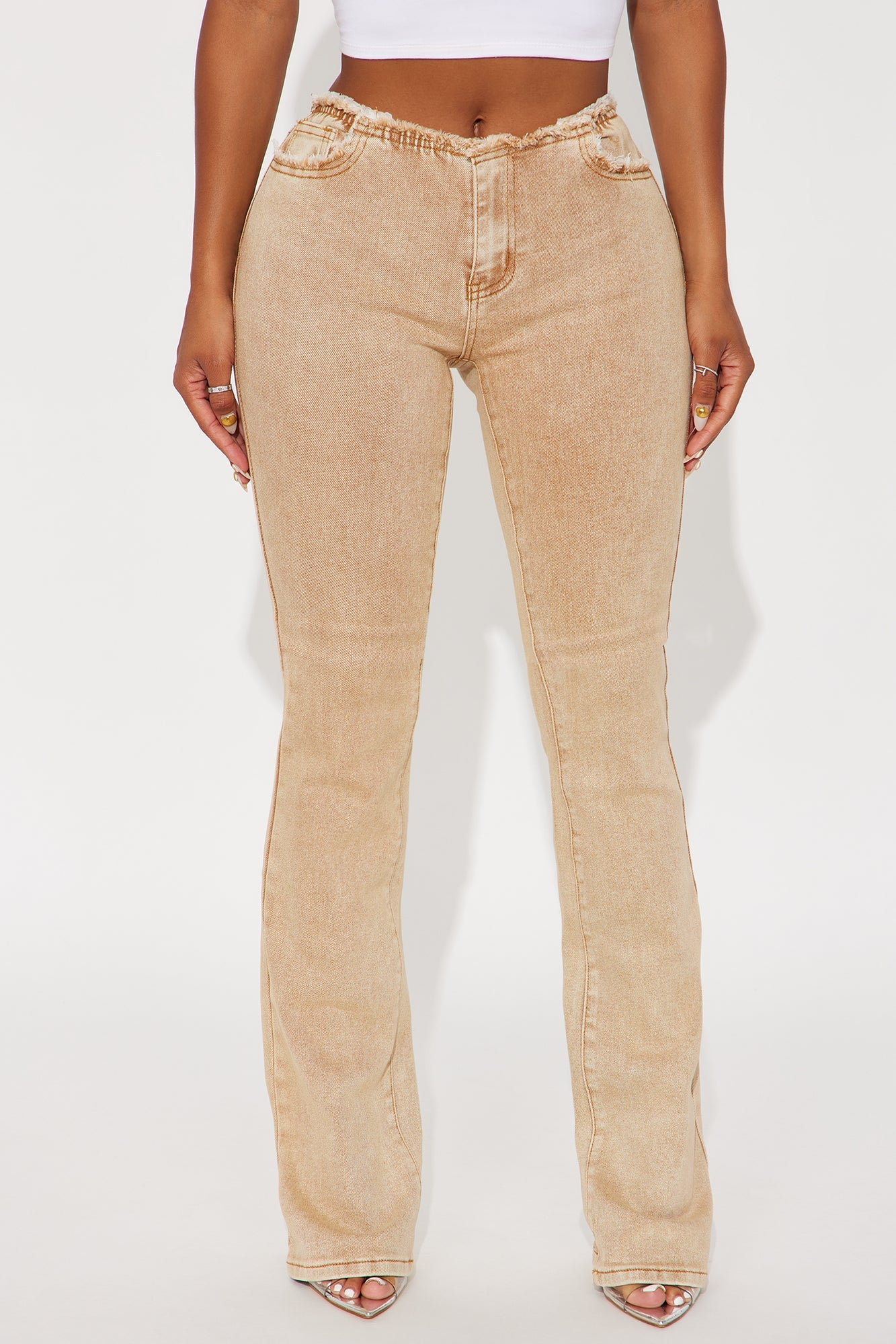 Tall Highly Motivated Stretch Bootcut Jeans - Tan