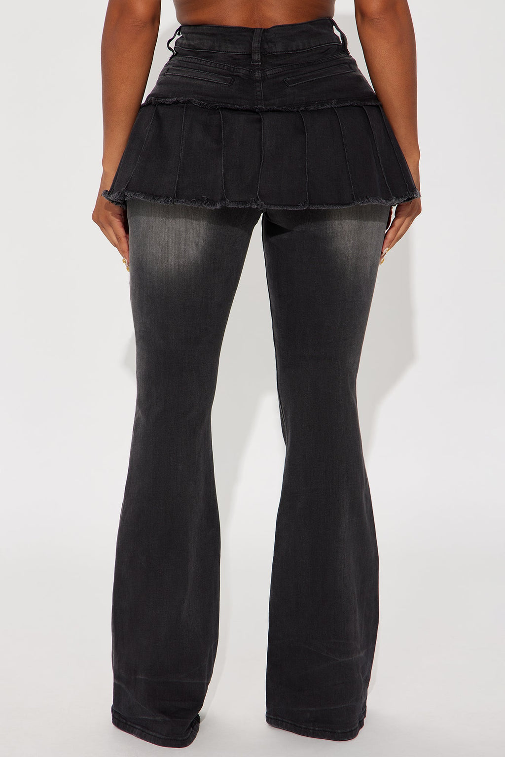 Real Thing Skirted Jeans - Black Wash