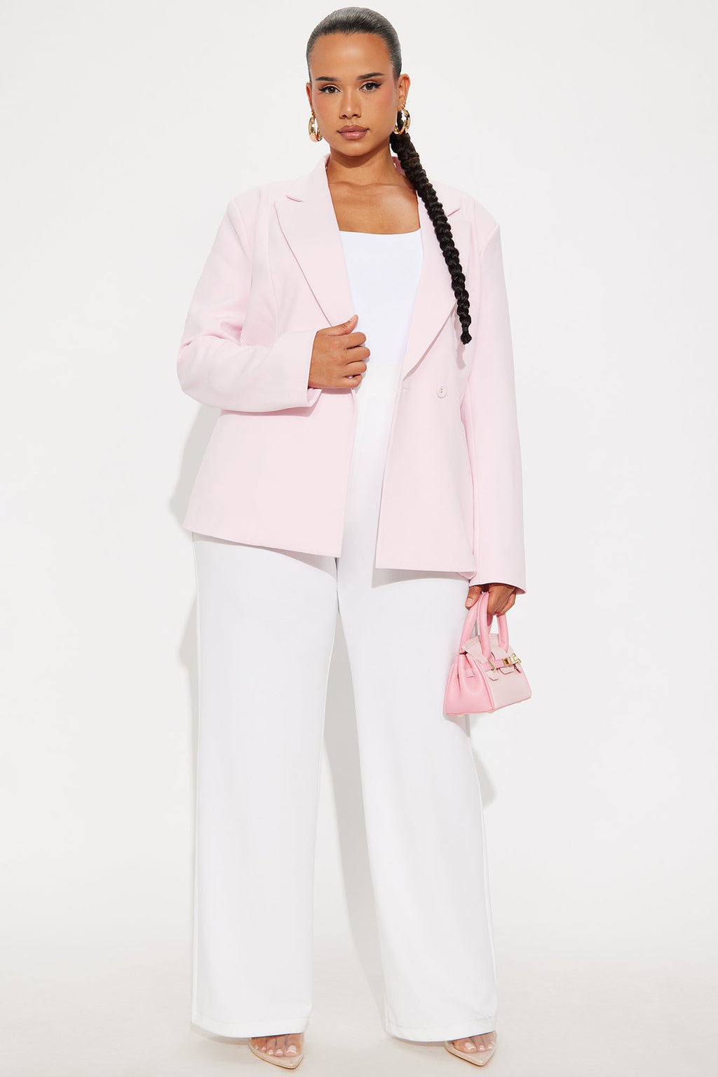 Charlie Fitted Blazer - Light Pink