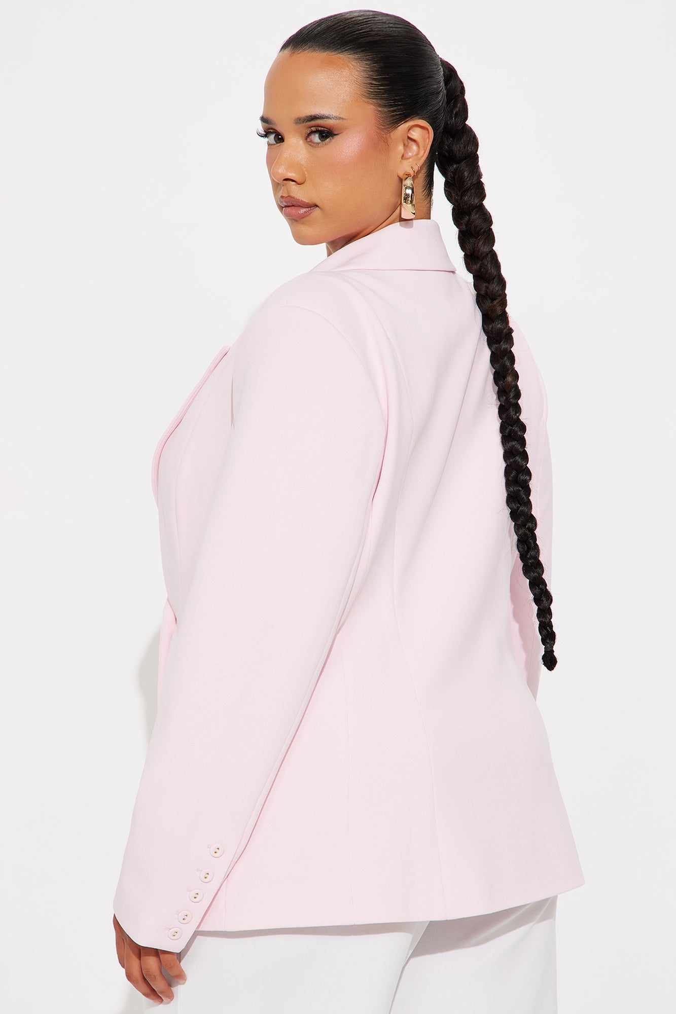 Charlie Fitted Blazer - Light Pink