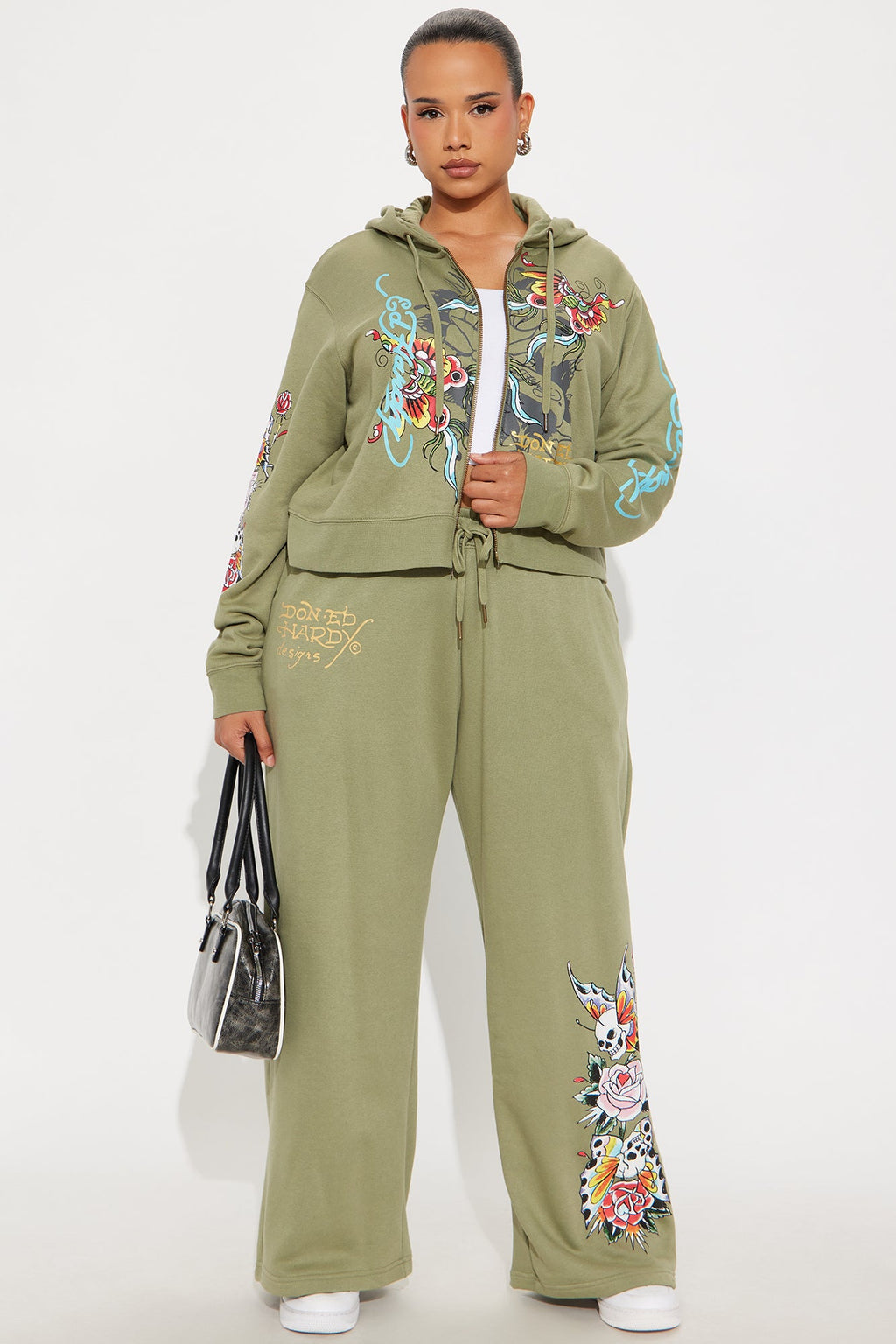 Ed Hardy Butterfly Pant - Sage
