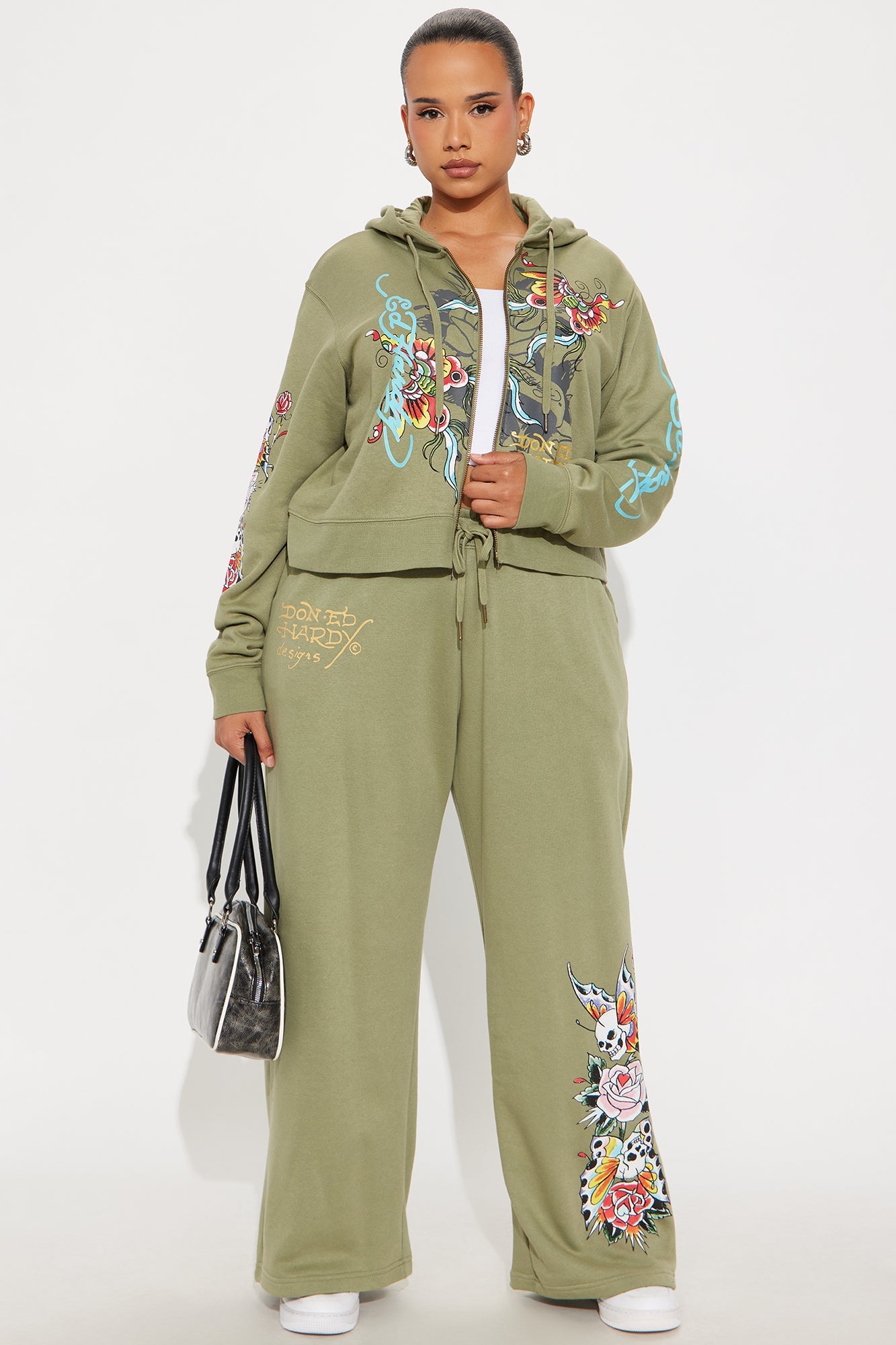 Ed Hardy Butterfly Pant - Sage