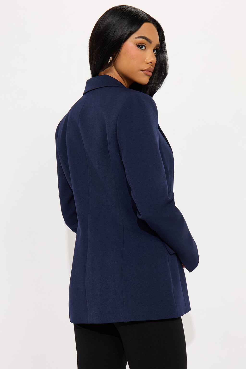 Hailey Hourglass Fitted Blazer - Navy