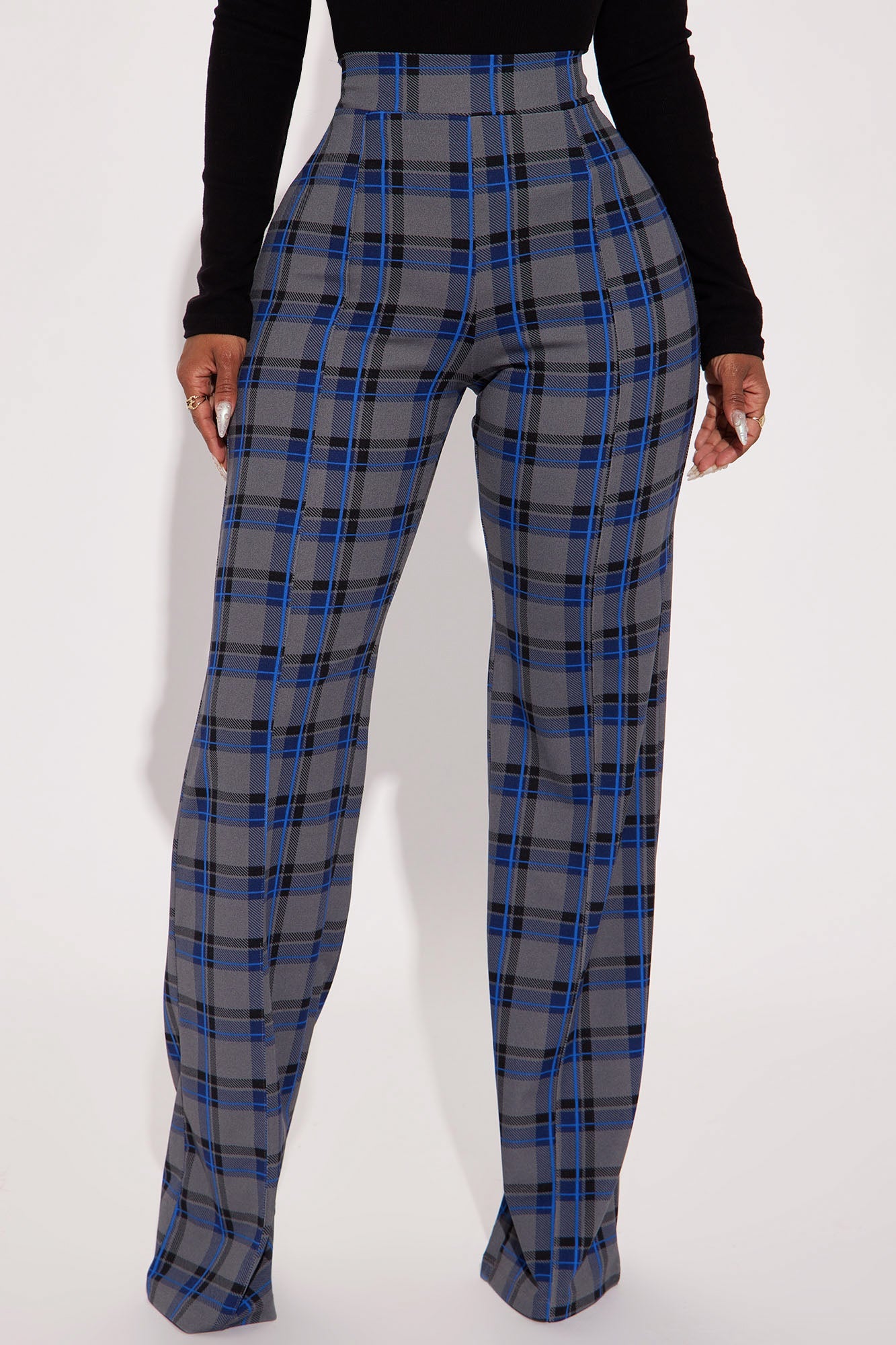 Victoria High Waisted Dress Pant - Grey/combo