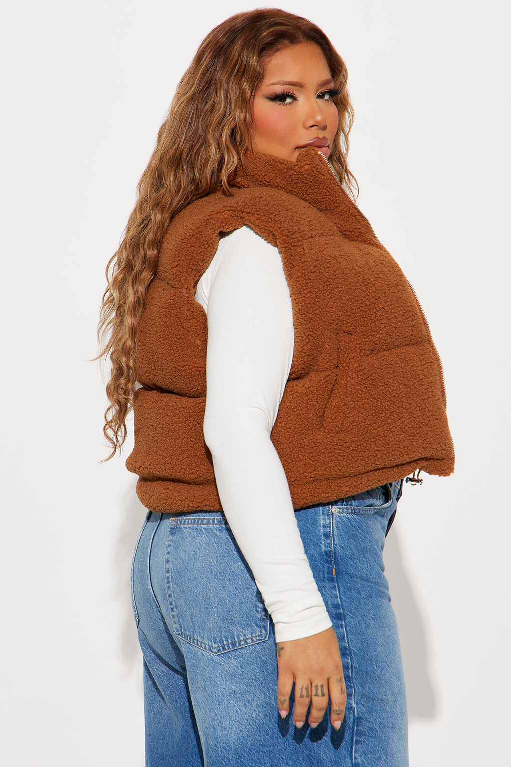 Conquering Mountains Sherpa Vest - Brown