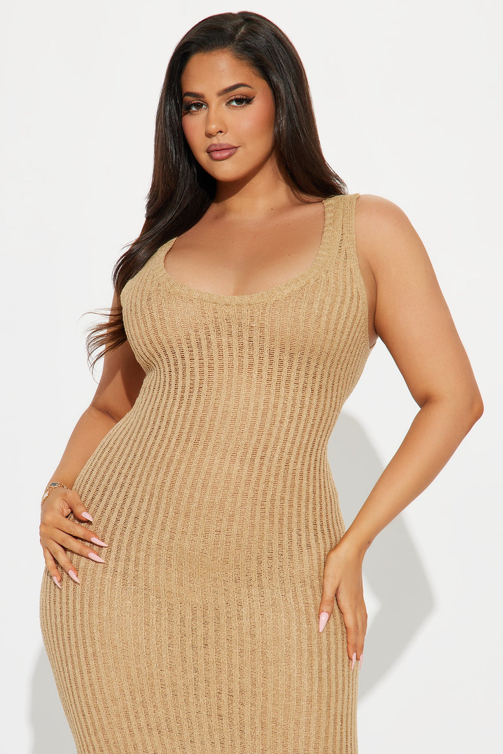 Mia 2 Piece Sweater Maxi Dress Set - Mocha