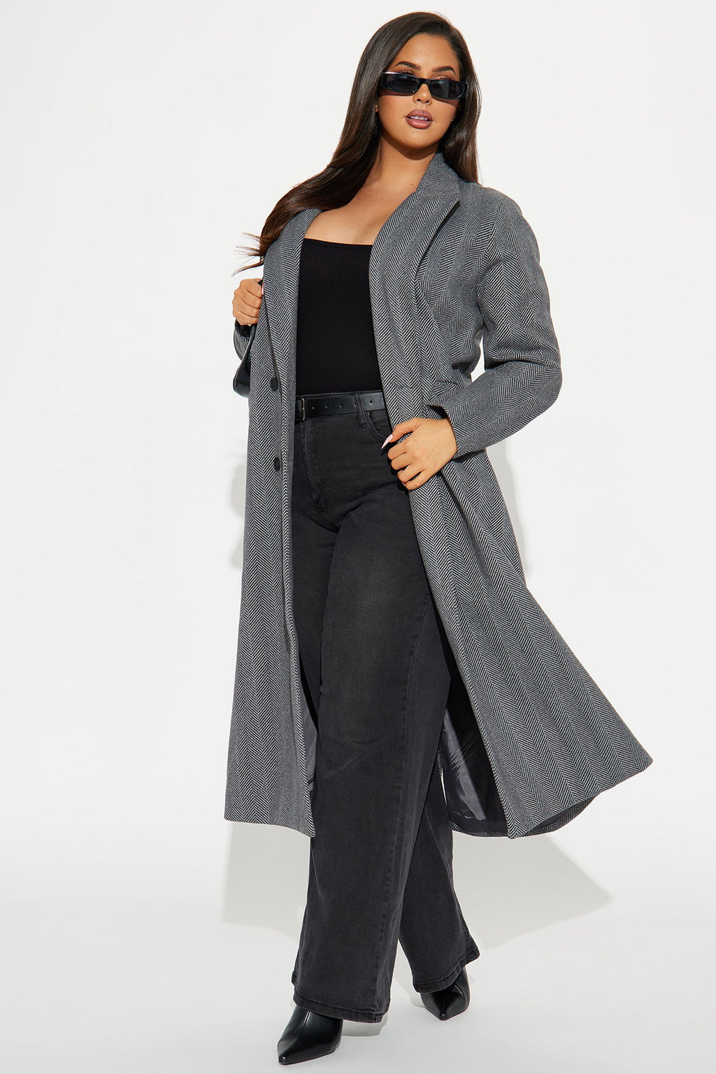 Nayeli Wool Trench - Black