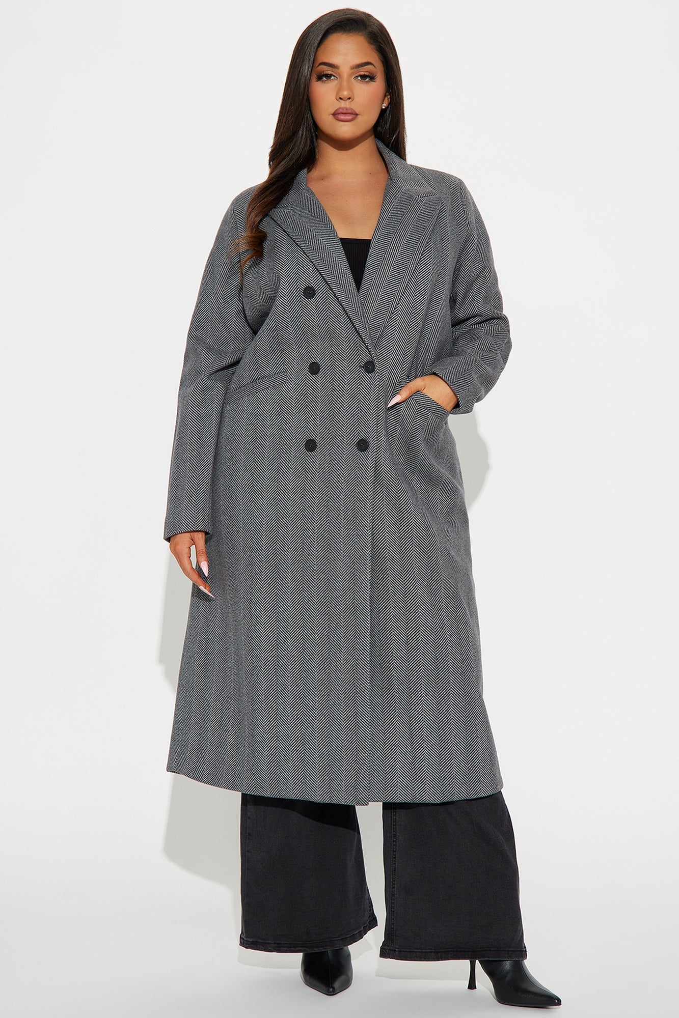 Nayeli Wool Trench - Black