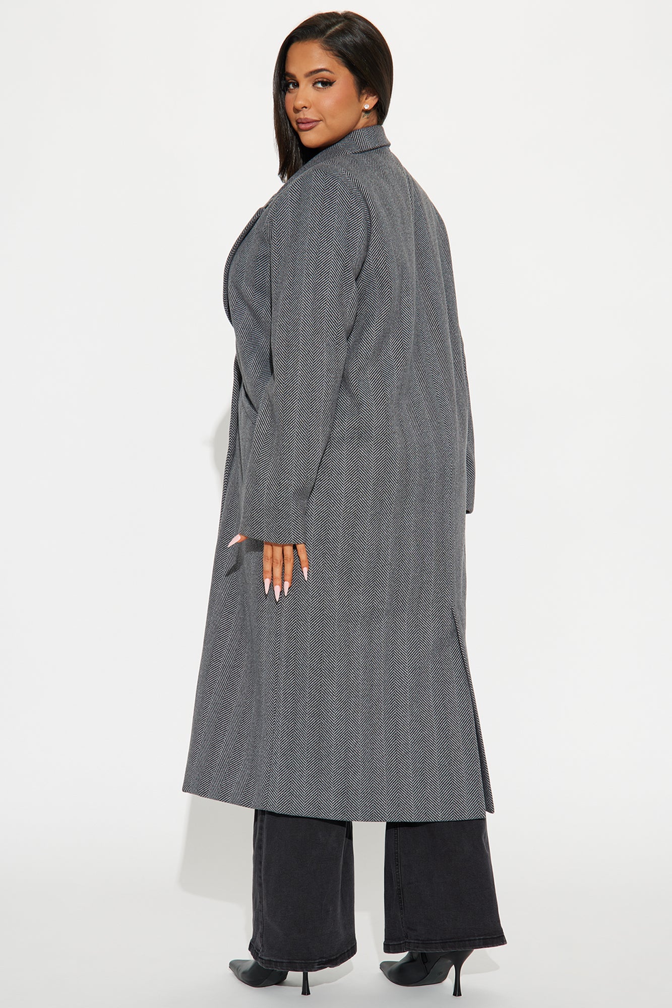 Nayeli Wool Trench - Black