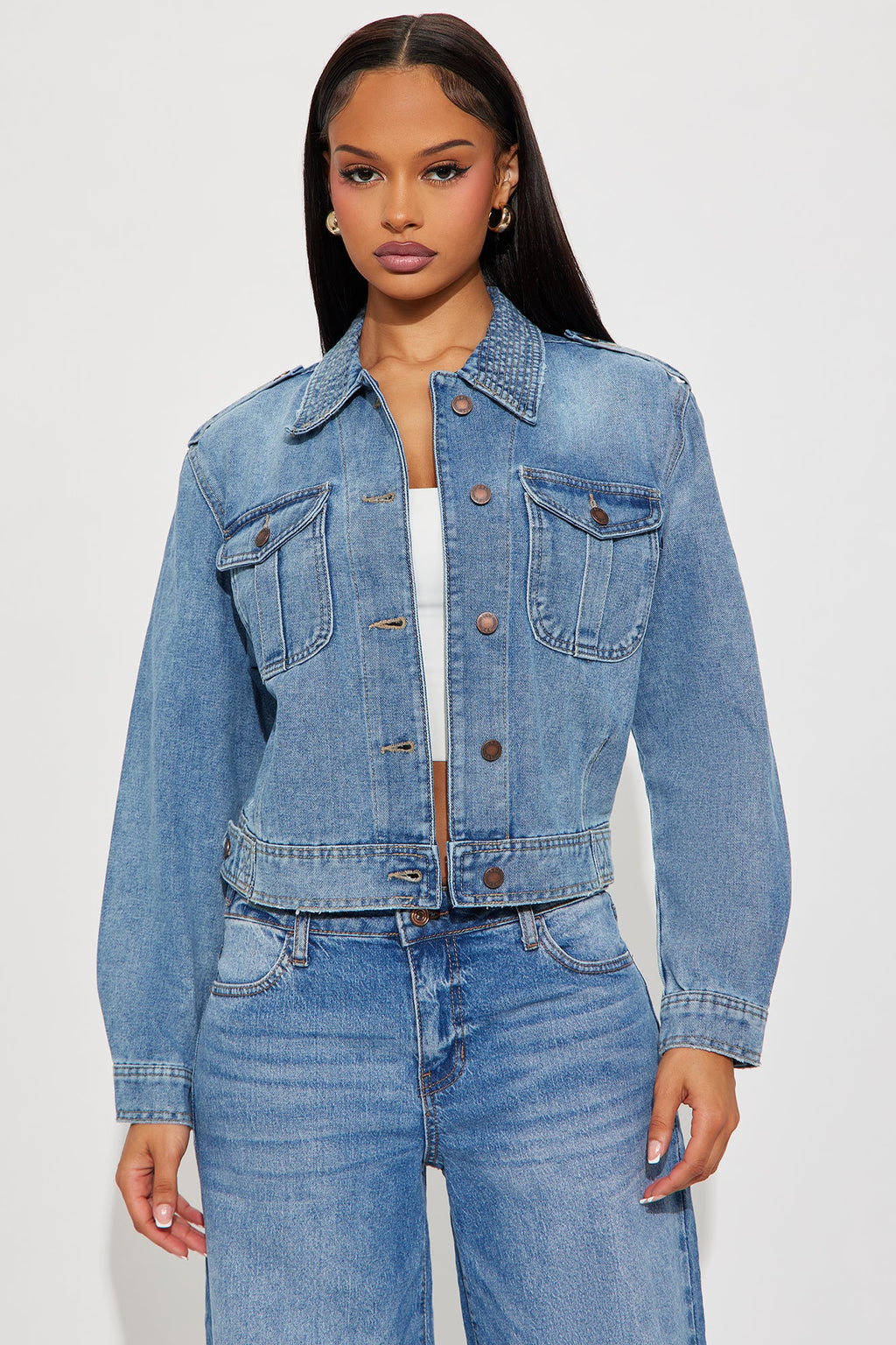Pulling It Together Denim Jacket - Vintage Wash