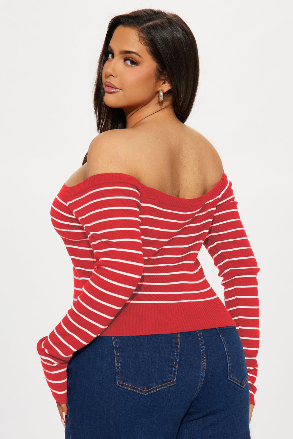 Hamptons Weekend Striped Sweater - Red/White