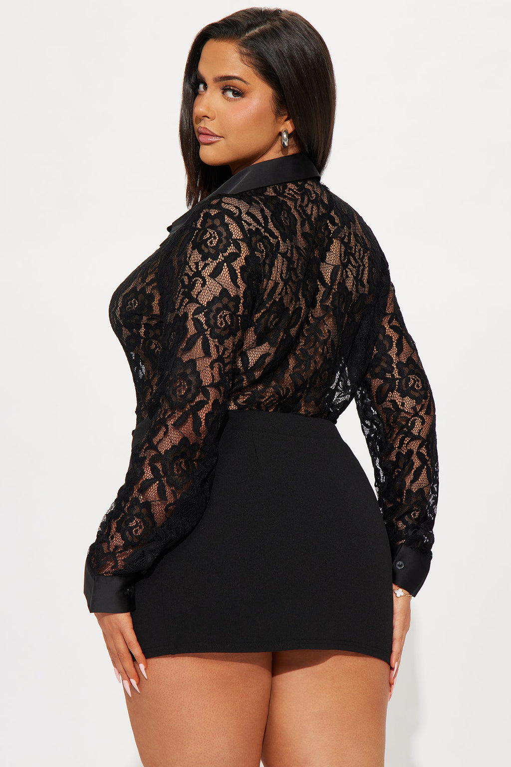 Caralia Lace Bodysuit - Black