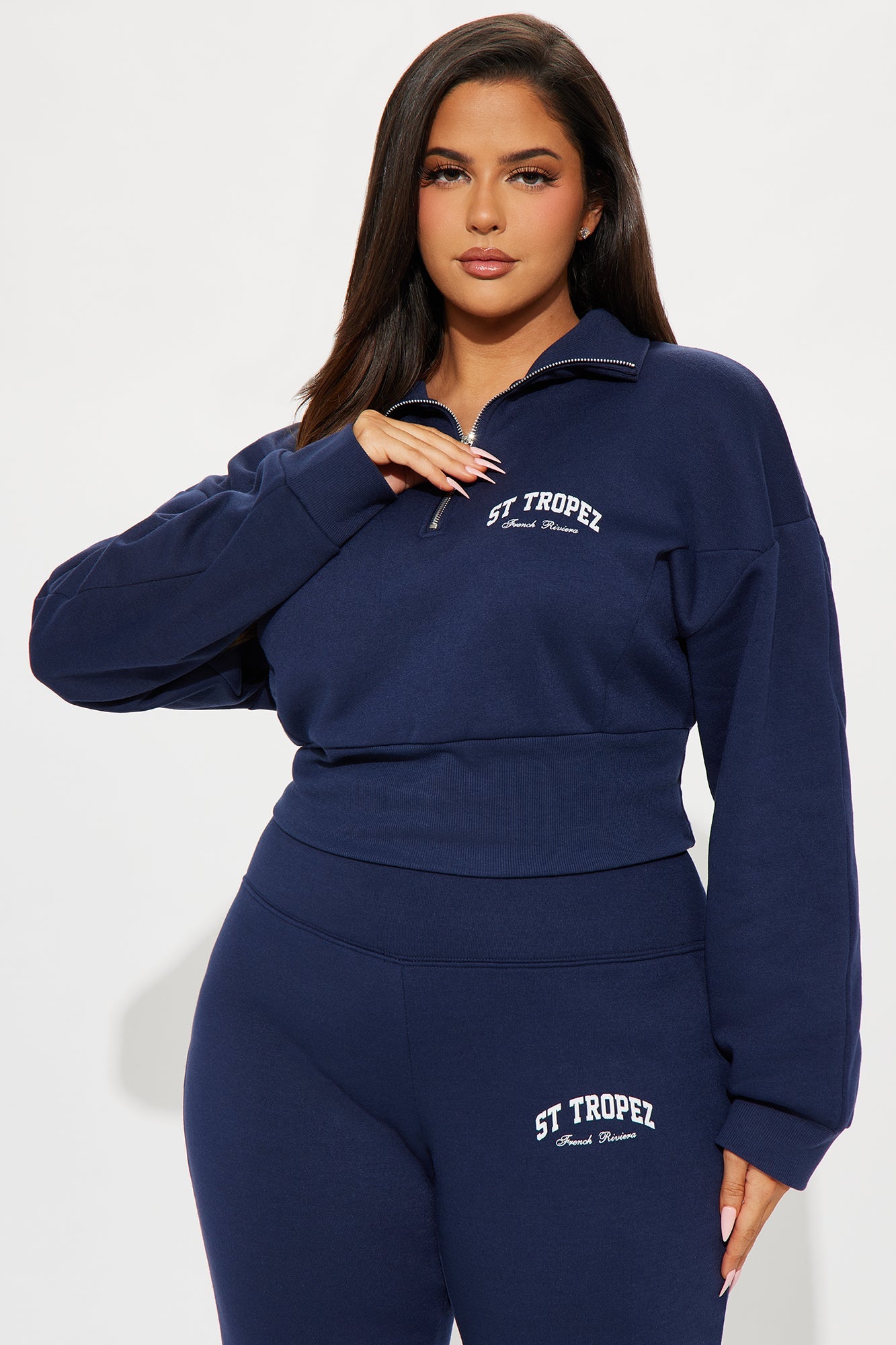St. Tropez Polo Sweatshirt - Navy