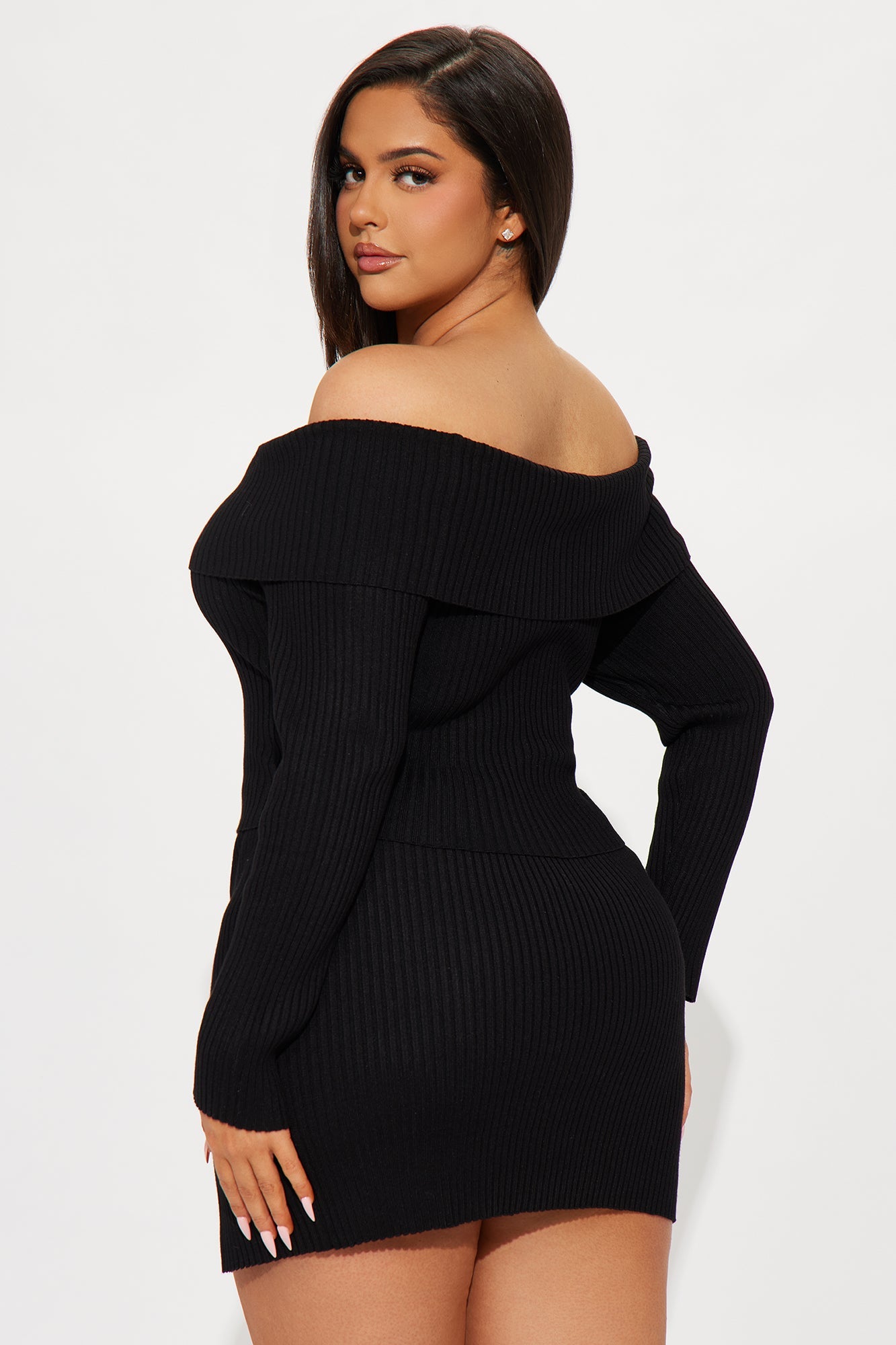 Maybe Tomorrow Sweater Skirt Set - Black