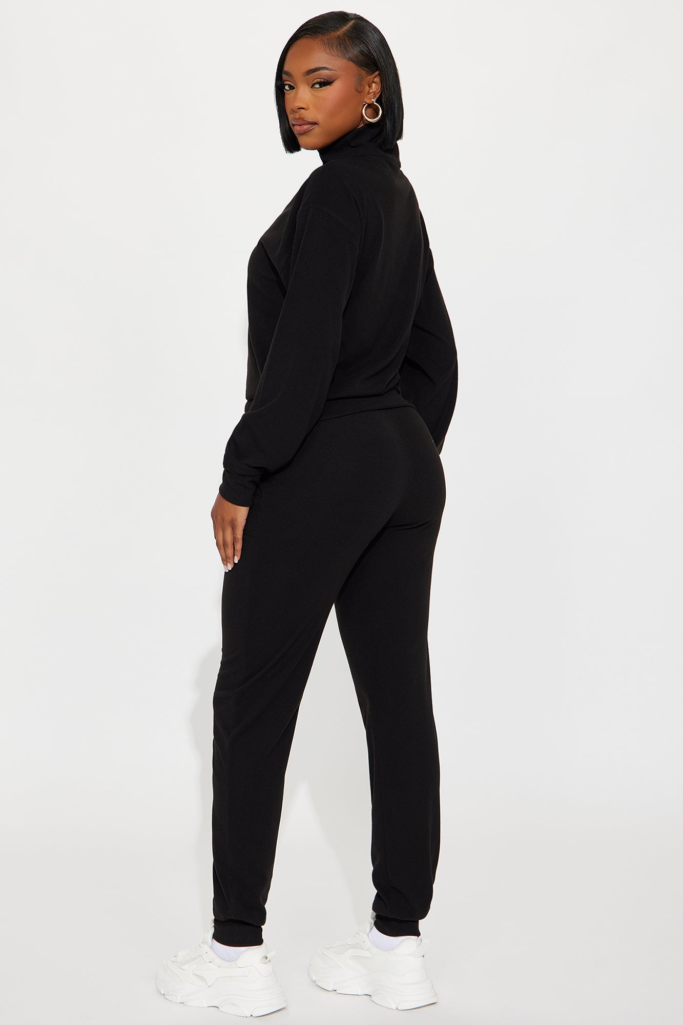 Gianna Ribbed Jogger Set - Black