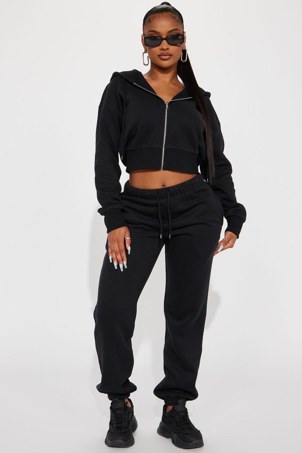 Brianna Jogger Pant Set - Black
