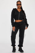 Brianna Jogger Pant Set - Black