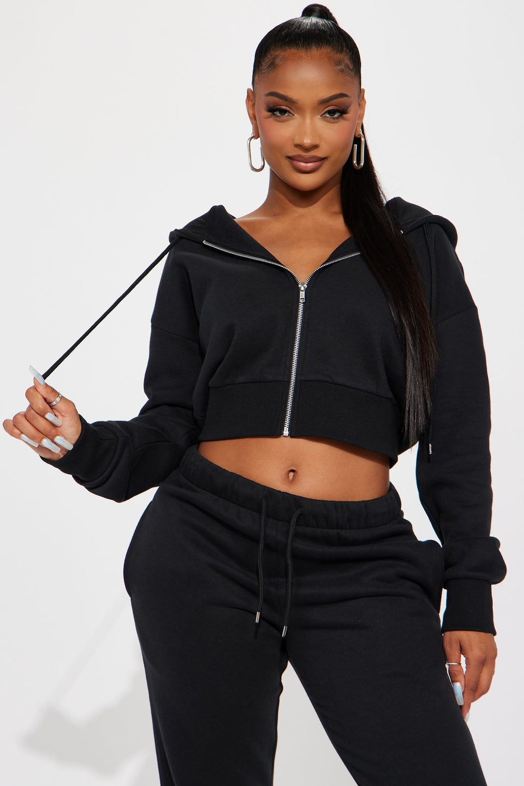 Brianna Jogger Pant Set - Black