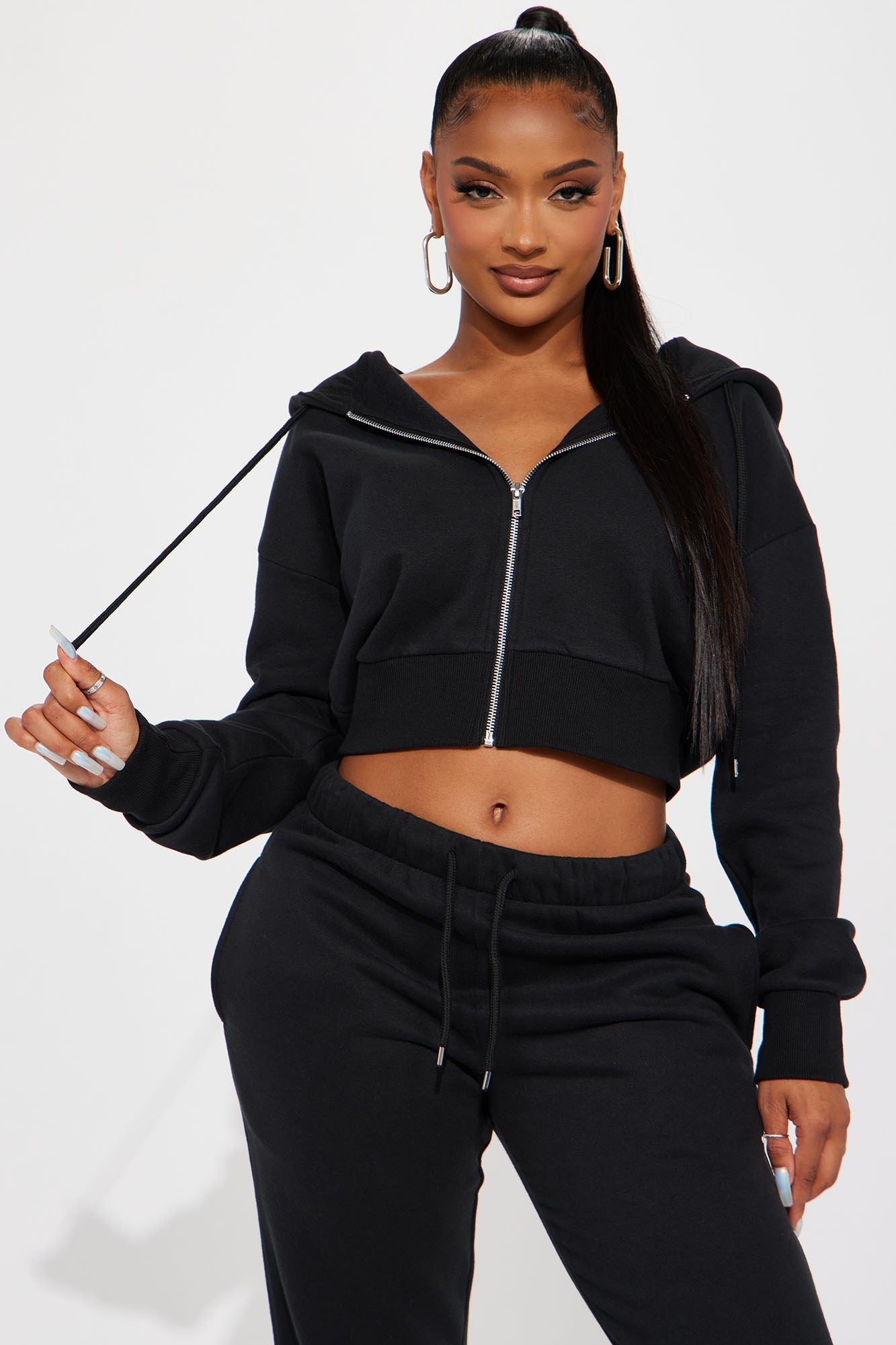 Brianna Jogger Pant Set - Black