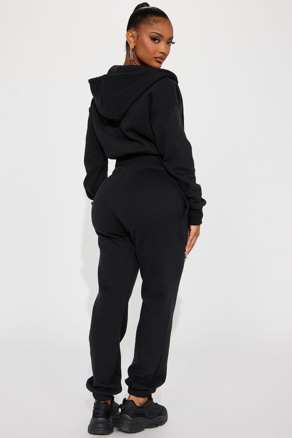 Brianna Jogger Pant Set - Black