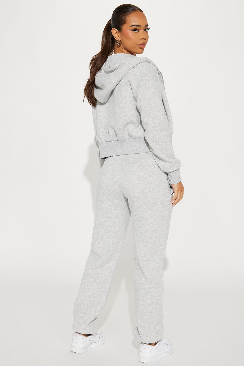 Brianna Jogger Pant Set - Heather Grey