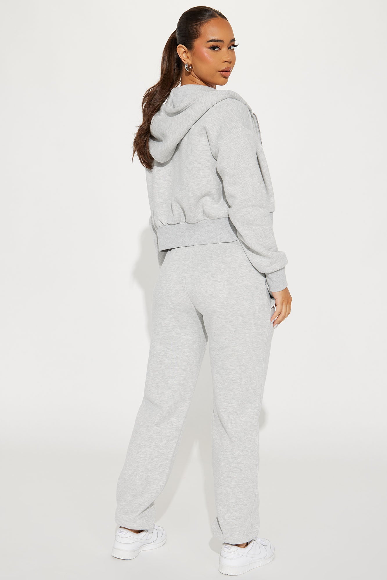 Brianna Jogger Pant Set - Heather Grey