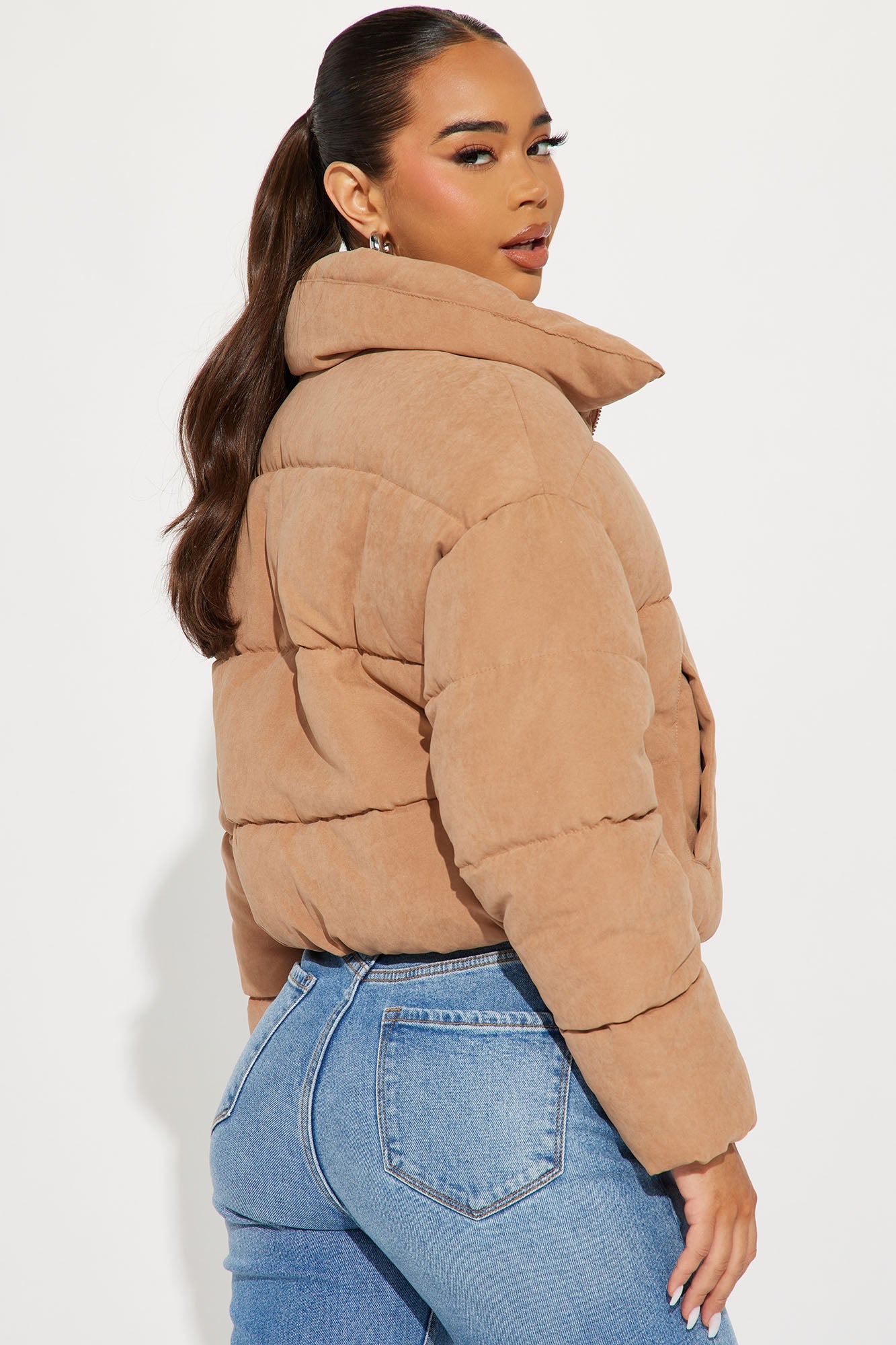 Too Hot To Handle Puffer Jacket - Camel