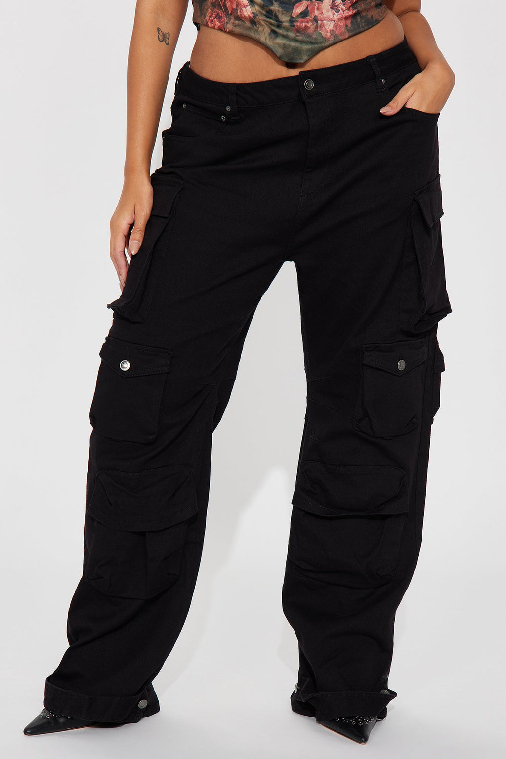 Courtney Cargo Jeans - Black