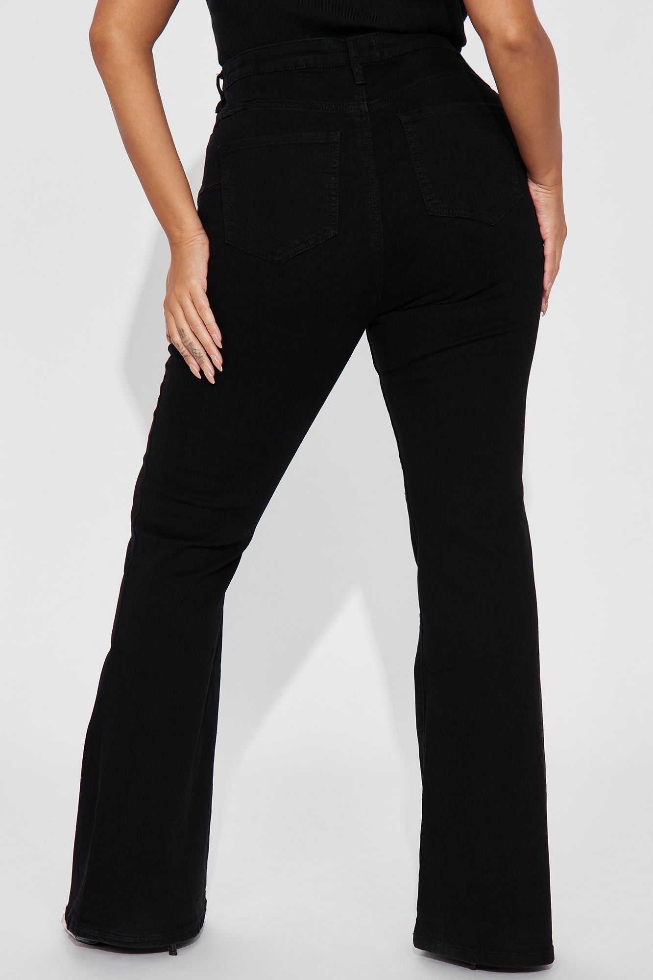 Harper Sculpting Stretch Flare Jeans - Black