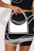 City Poppin Metal Clutch - Silver