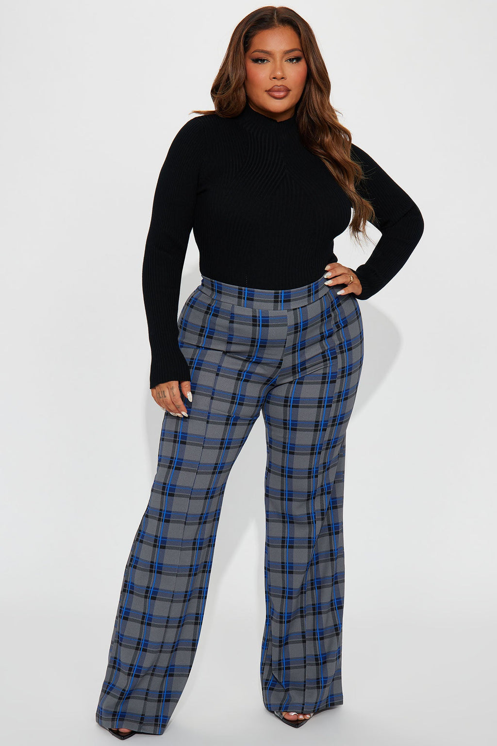 Victoria High Waisted Dress Pant - Grey/combo