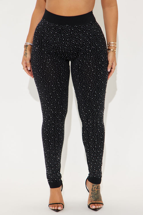 All That Glitters Embellished Legging - Black