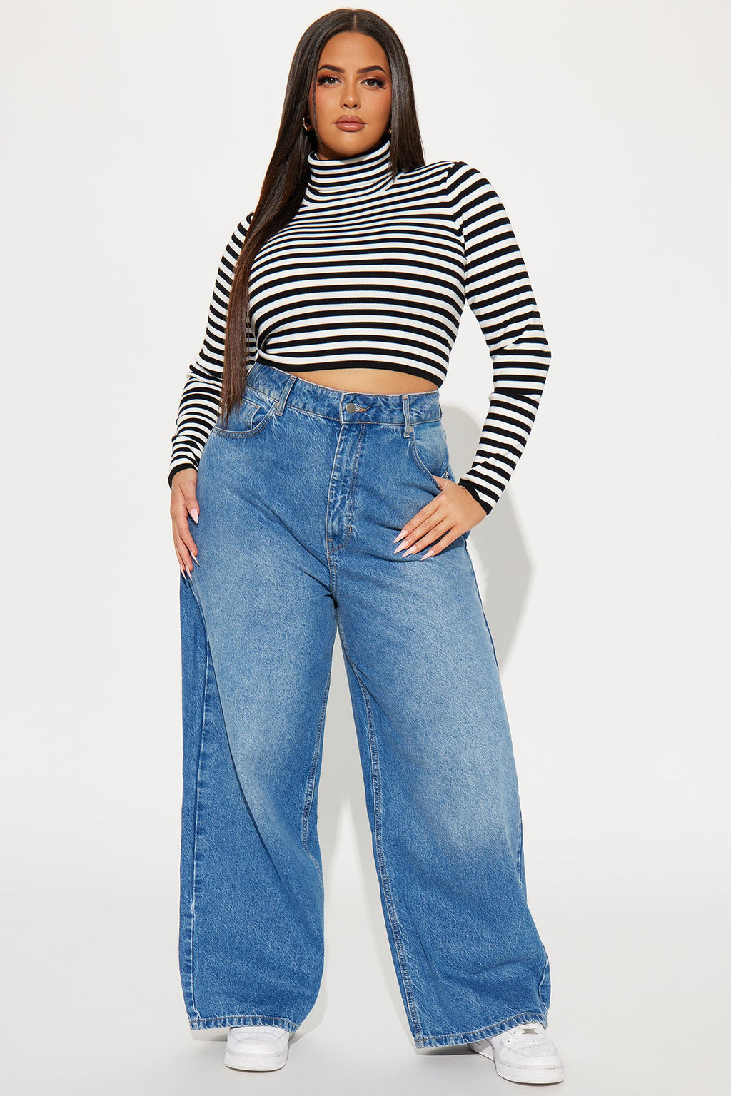 Henrietta Turtleneck Sweater - Black/White