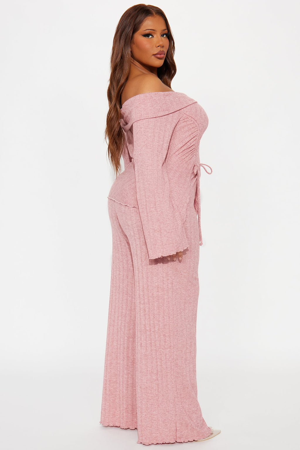 Kaia Off Shoulder Pant Set - Mauve