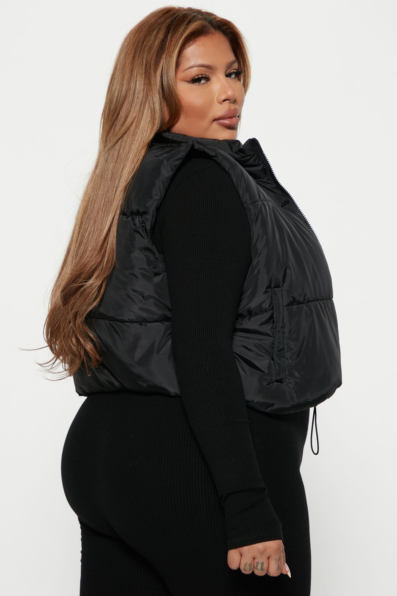 Can't Handle It Puffer Vest - Black