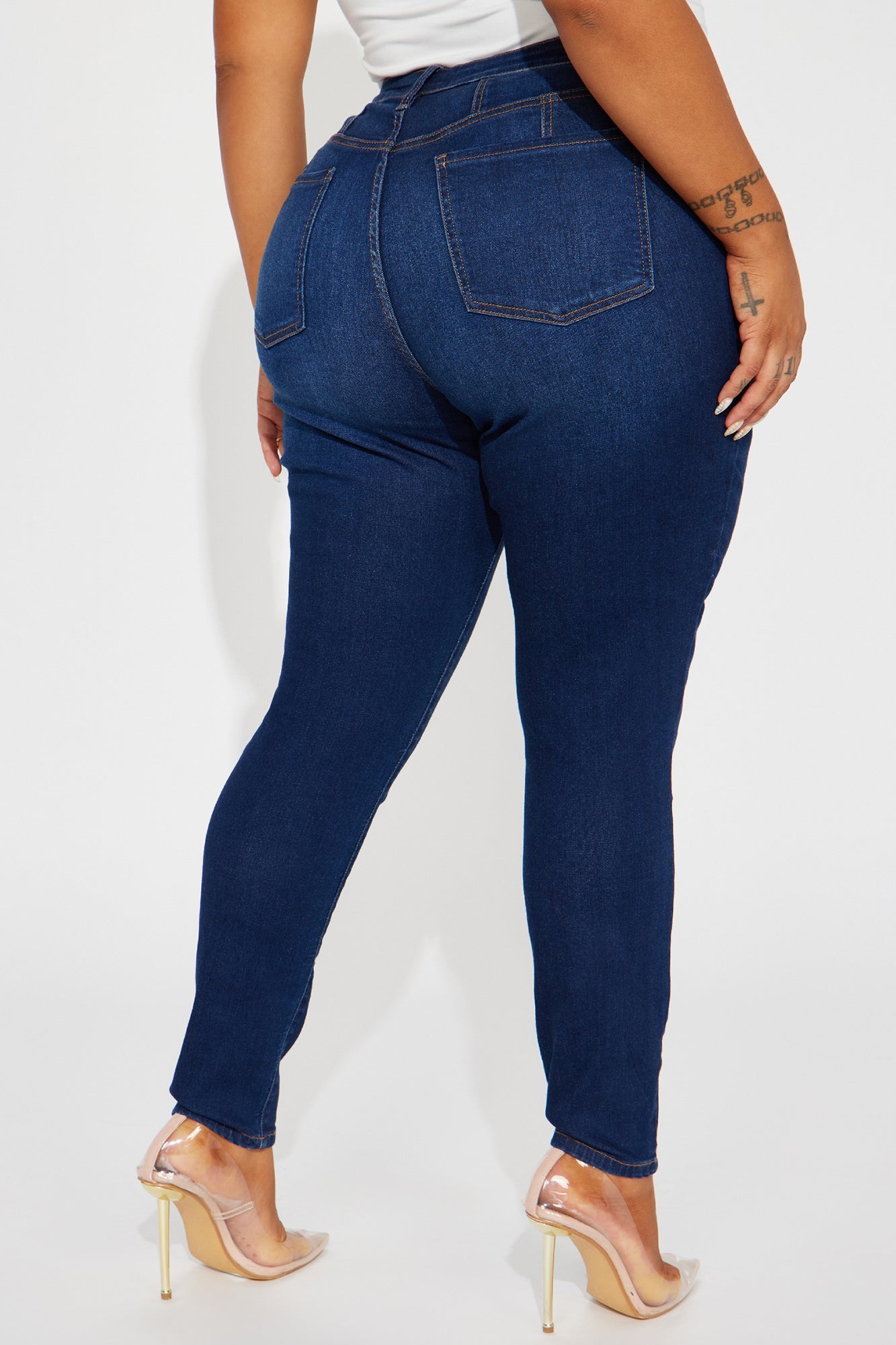 Kiley Control Curvy Stretch Skinny Jeans - Dark Wash