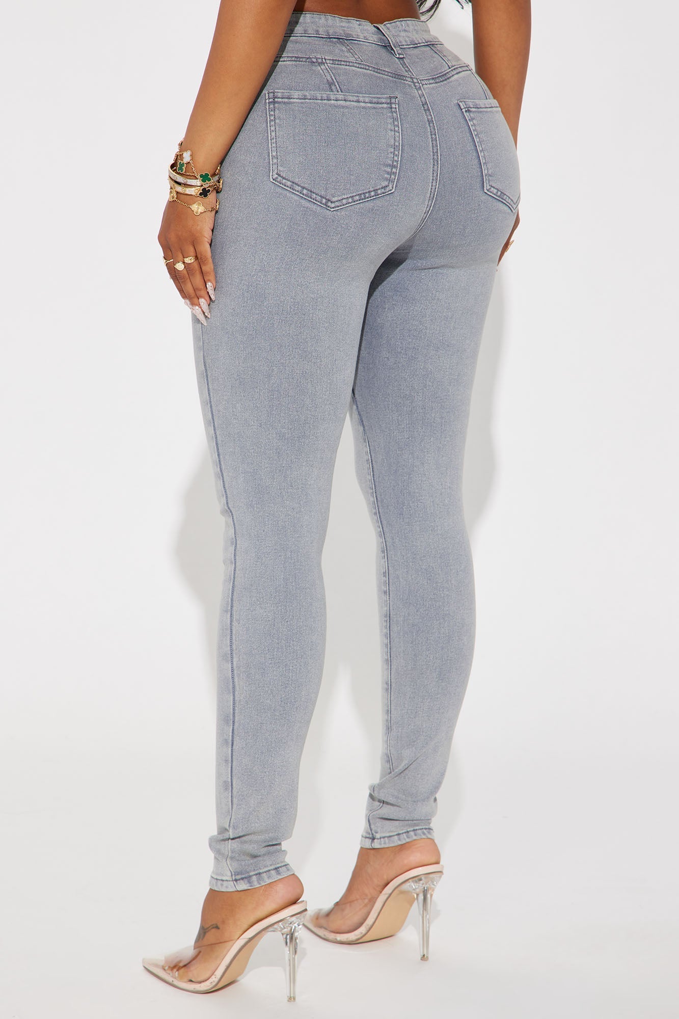 Shape Up Sculpting Stretch Skinny Jeans - Grey