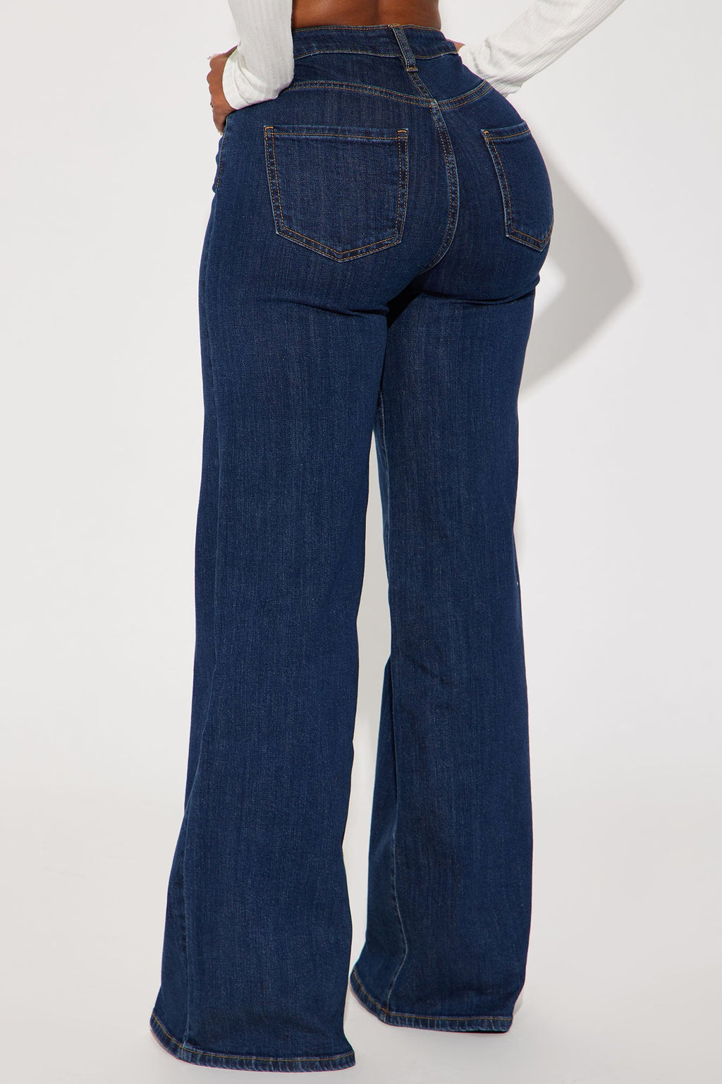 Chasing Thrills Stretch Wide Leg Jeans - Dark Wash