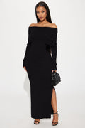 Marina Sweater Maxi Dress - Black
